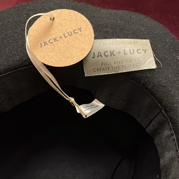 NWT Jack and Lucy Adjustable Black Fedora - Picture 2 of 4